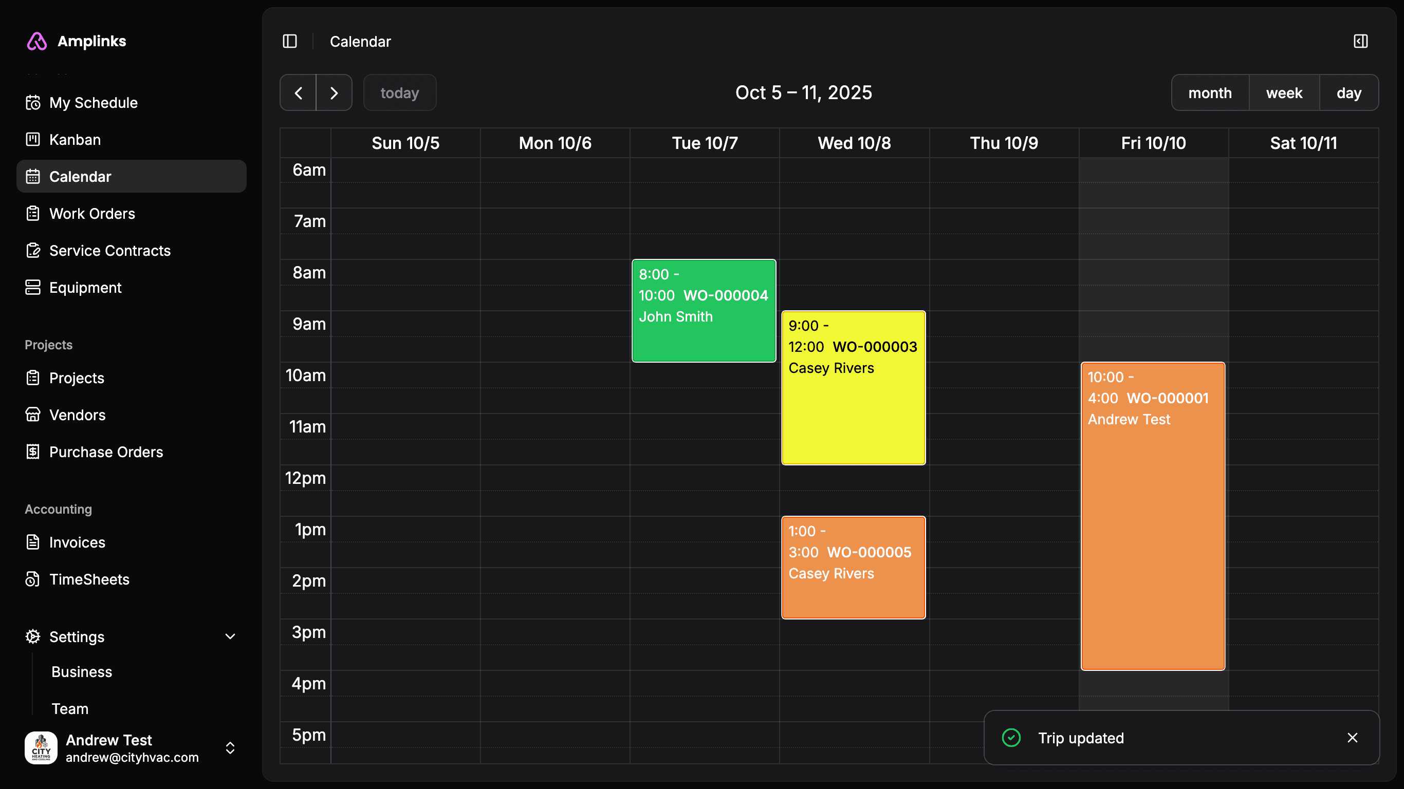 Screenshot of Amplinks Estimate builder
